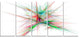 Blue Red Spectrum of Light, Abstract Canvas Art Print, 60"x28", 5 Panels
