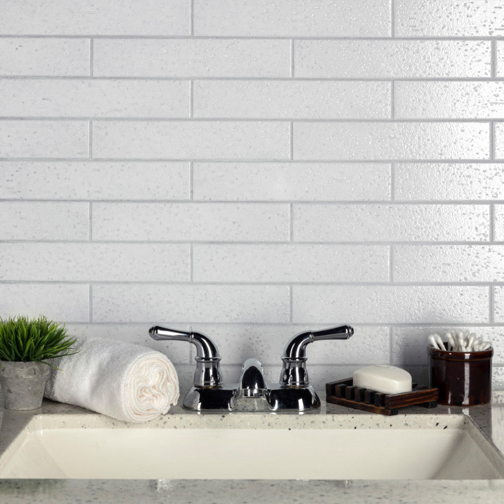 Muretto Bianco Glossy Porcelain Floor and Wall Tile