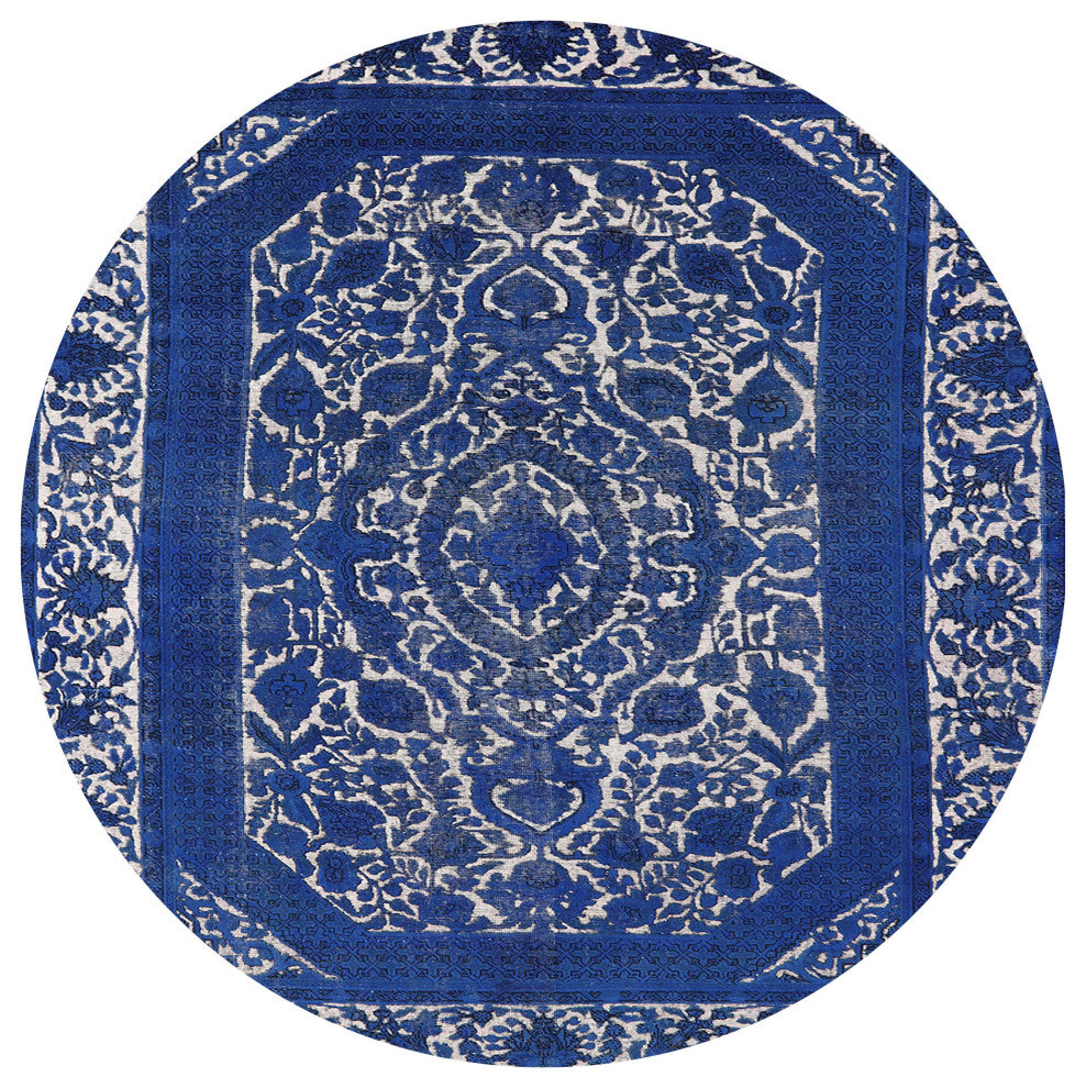 Ahgly Company Indoor Round Mid-Century Modern Area Rugs, 4' Round