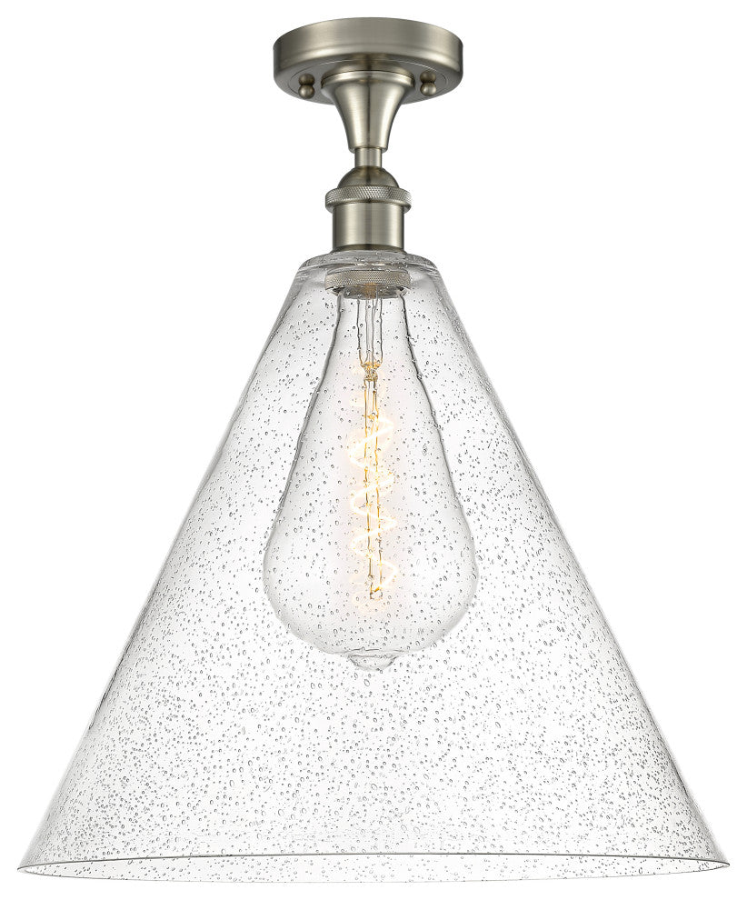 Innovations 516-1C-SN-GBC-164-LED 1 Light Semi-Flush Mount, Brushed Satin Nickel
