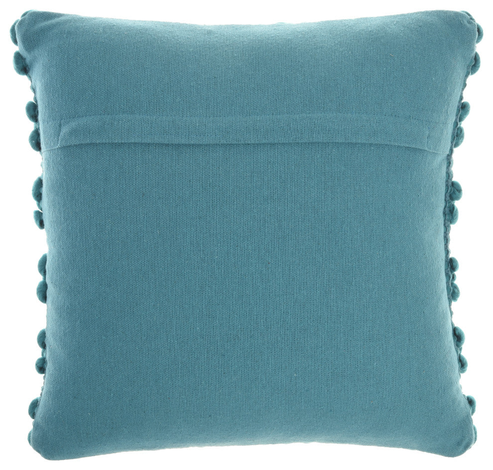 Mina Victory DC827 Throw Pillow, Teal, 17"X17"