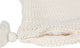 Tassey Large Knit Pillow Cover with Tassels, White 18x18