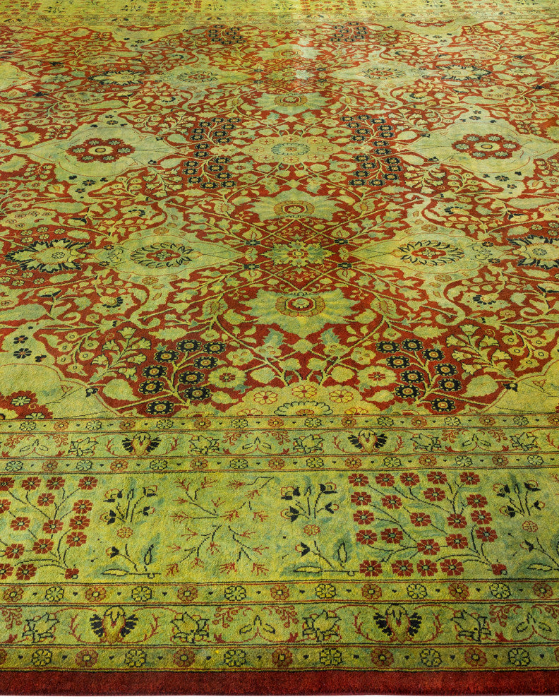 Fine Vibrance, One-of-a-Kind Hand-Knotted Area Rug Blue, 9' 1 x 12' 3