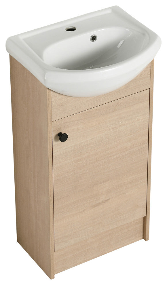 TATEUS Freestanding Bathroom Vanity, Small Bathroom Vanity With Sink  18 Inch
