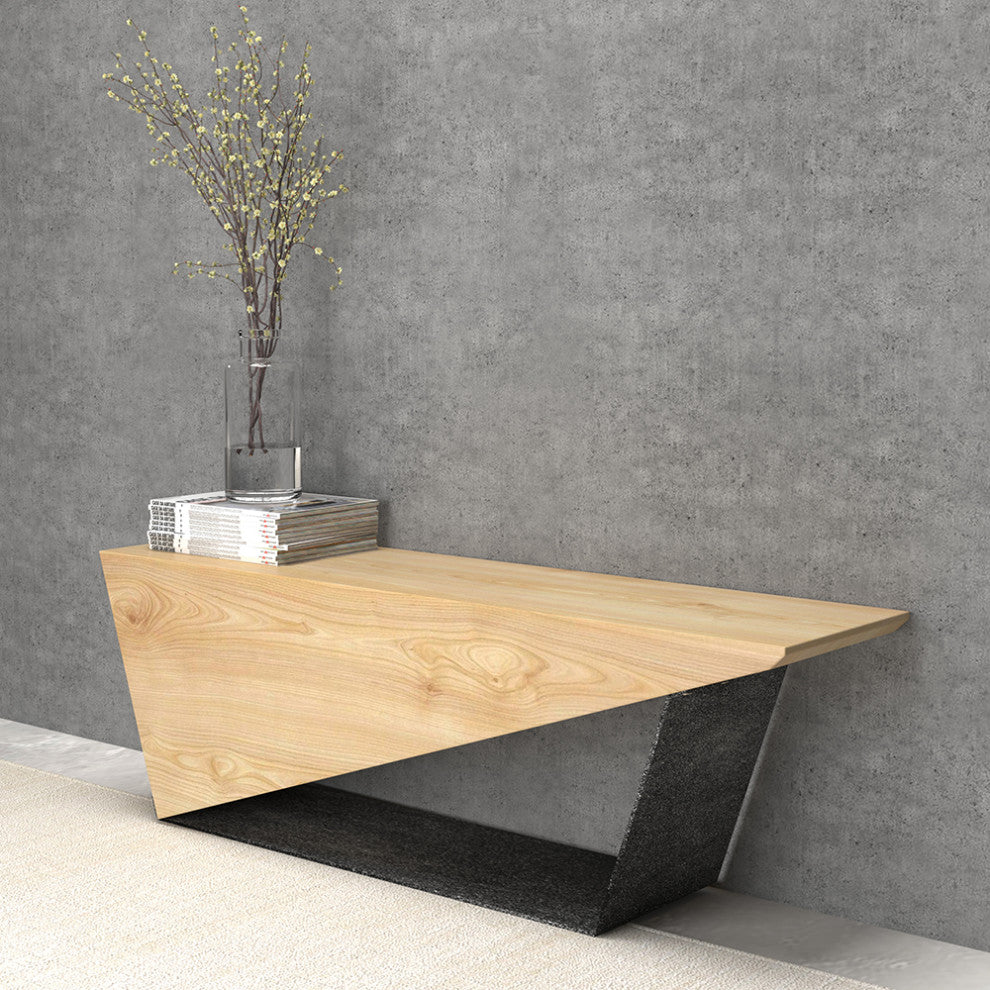 Rustic Wooden Bench 3-Person Seat Bench for Entryway with Metal