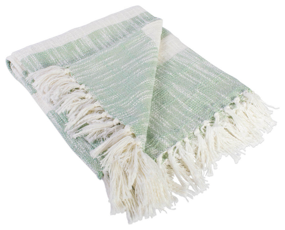 DII Mint Slub Stripe Throw