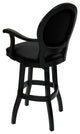 Swivel Wood 30" Bar Stool, 500, S-Base, Black Leatherette Black