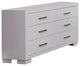 6 Drawers Wood Dresser, White