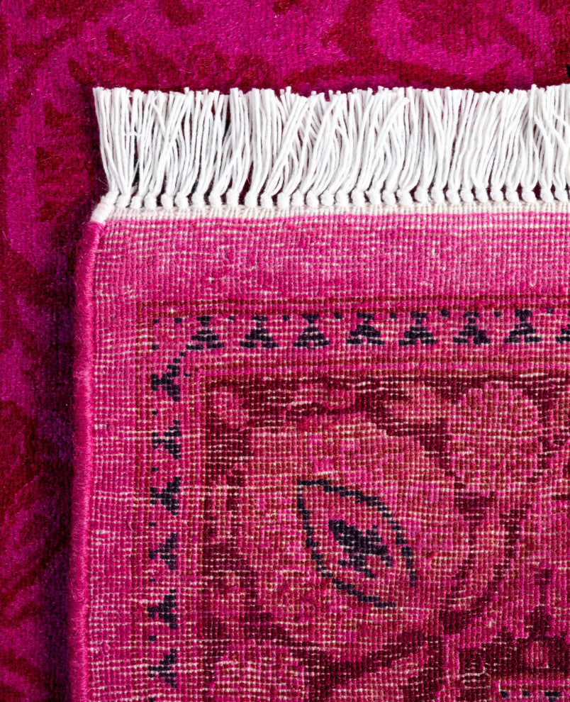 Overdyed One-of-a-Kind Hand-Knotted Area Rug Pink, 2' 8" x 11' 3"