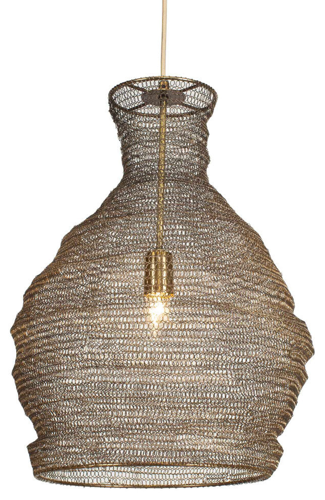 Uttermost Murmur Woven Brass 1 Light Pendant