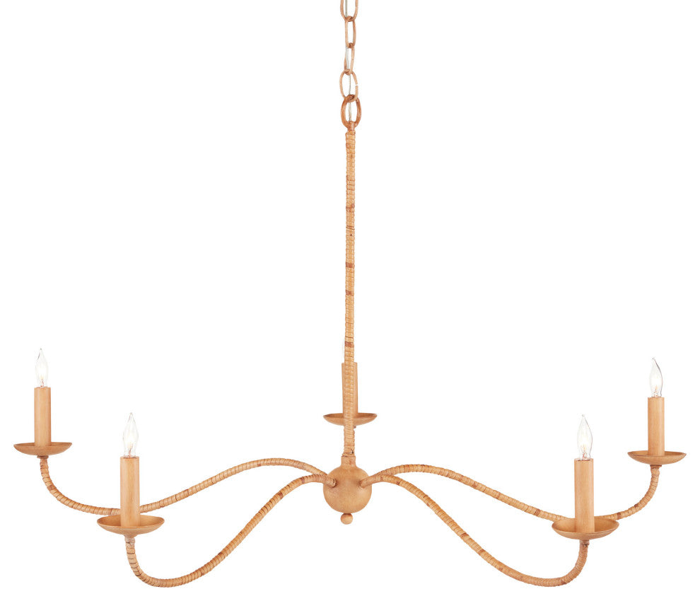 Saxon Rattan Small Chandelier