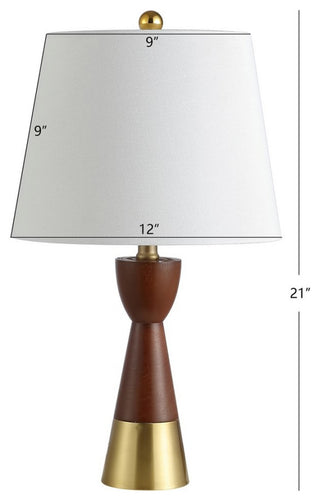 Safavieh Renni Table Lamp Set of 2 Brown/Brass Gold