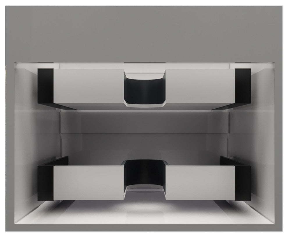 MAX 24" Floating Bath Vanity With Acrylic Sink, Gloss White