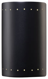Ambiance Small Cylinder, Open Top/Bottom Wall Sconce, Matte Black, Dedicated LED
