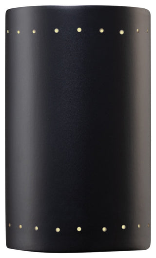 Ambiance Small Cylinder, Open Top/Bottom Wall Sconce, Matte Black, Dedicated LED
