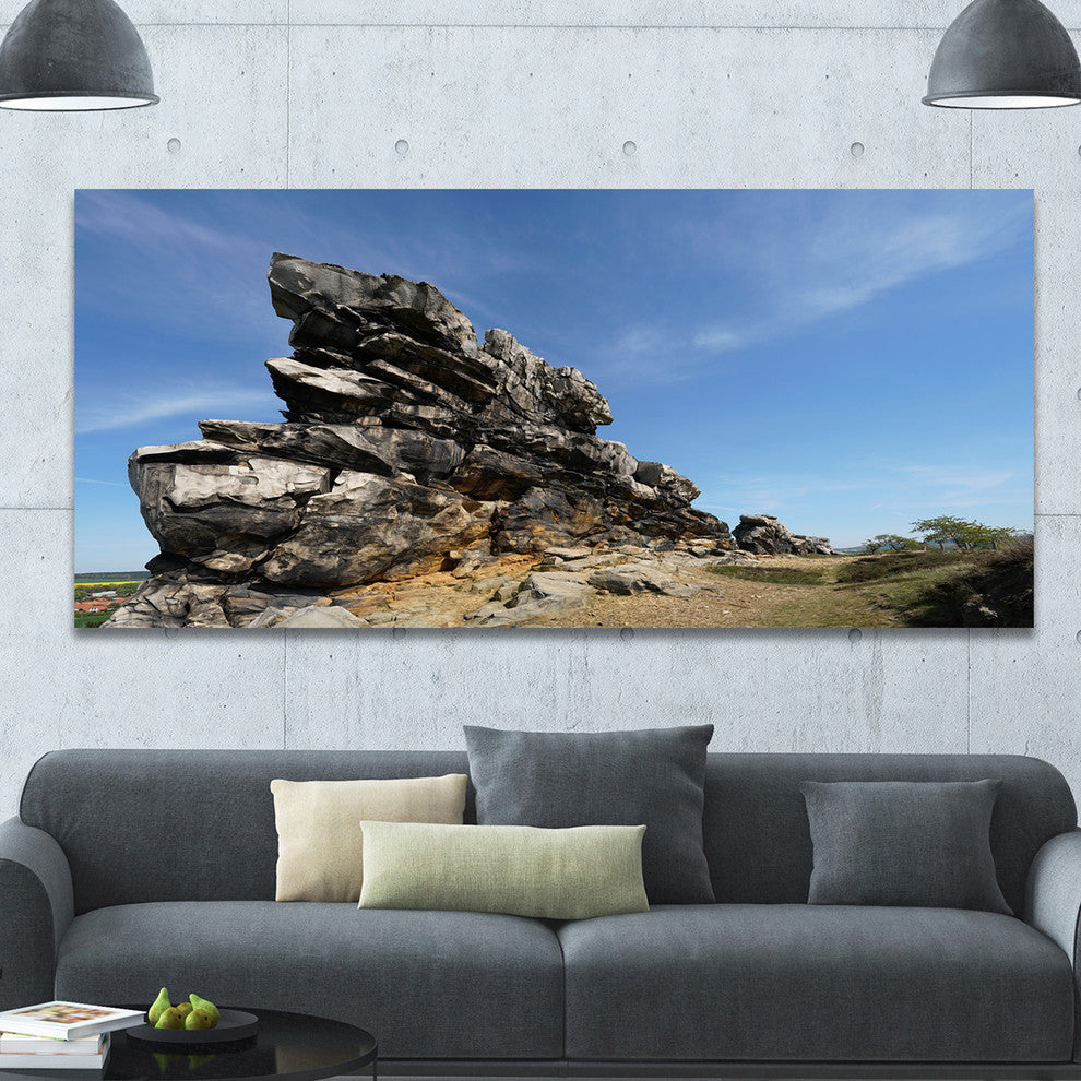 Devil s Wall at Weddersleben, Landscape Canvas Art Print, 60"x28"