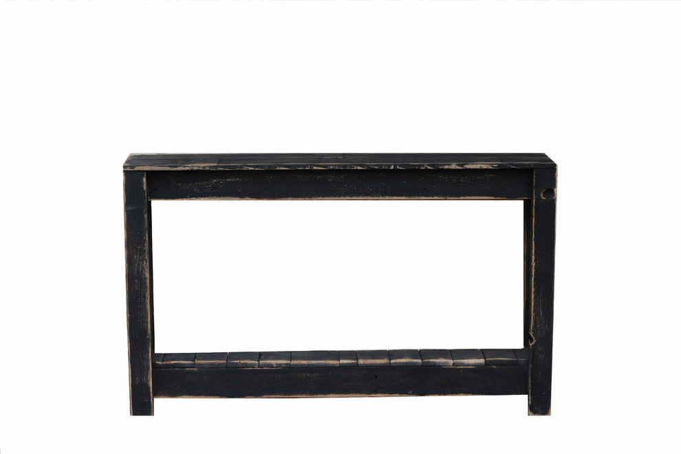 46" Rustic Console, Black