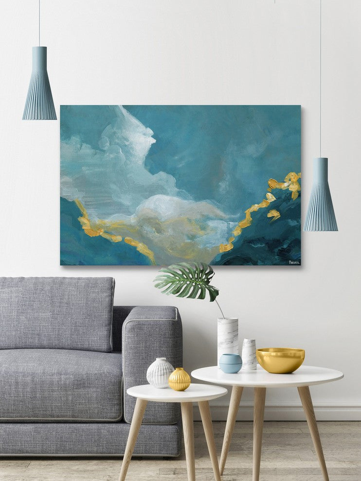 "Blue Mountain Horizon" Painting Print on Wrapped Canvas, 60"x40"