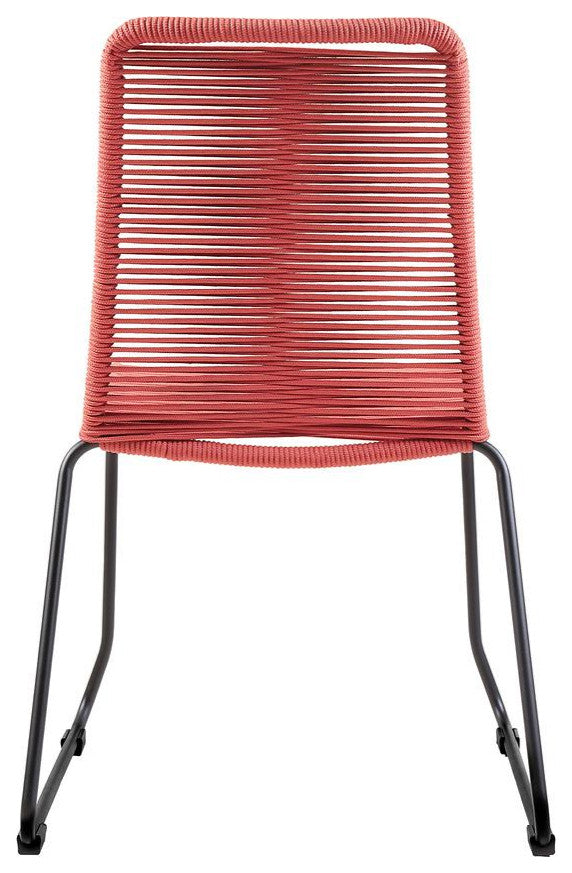 Shasta Outdoor Metal & Rope Stackable Dining Chair - Set of 2
