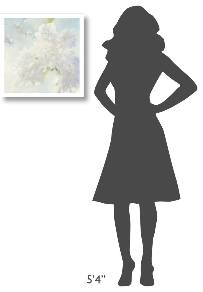 "Pear Blossoms" Digital Paper Print by Julia Purinton, 20"x20"