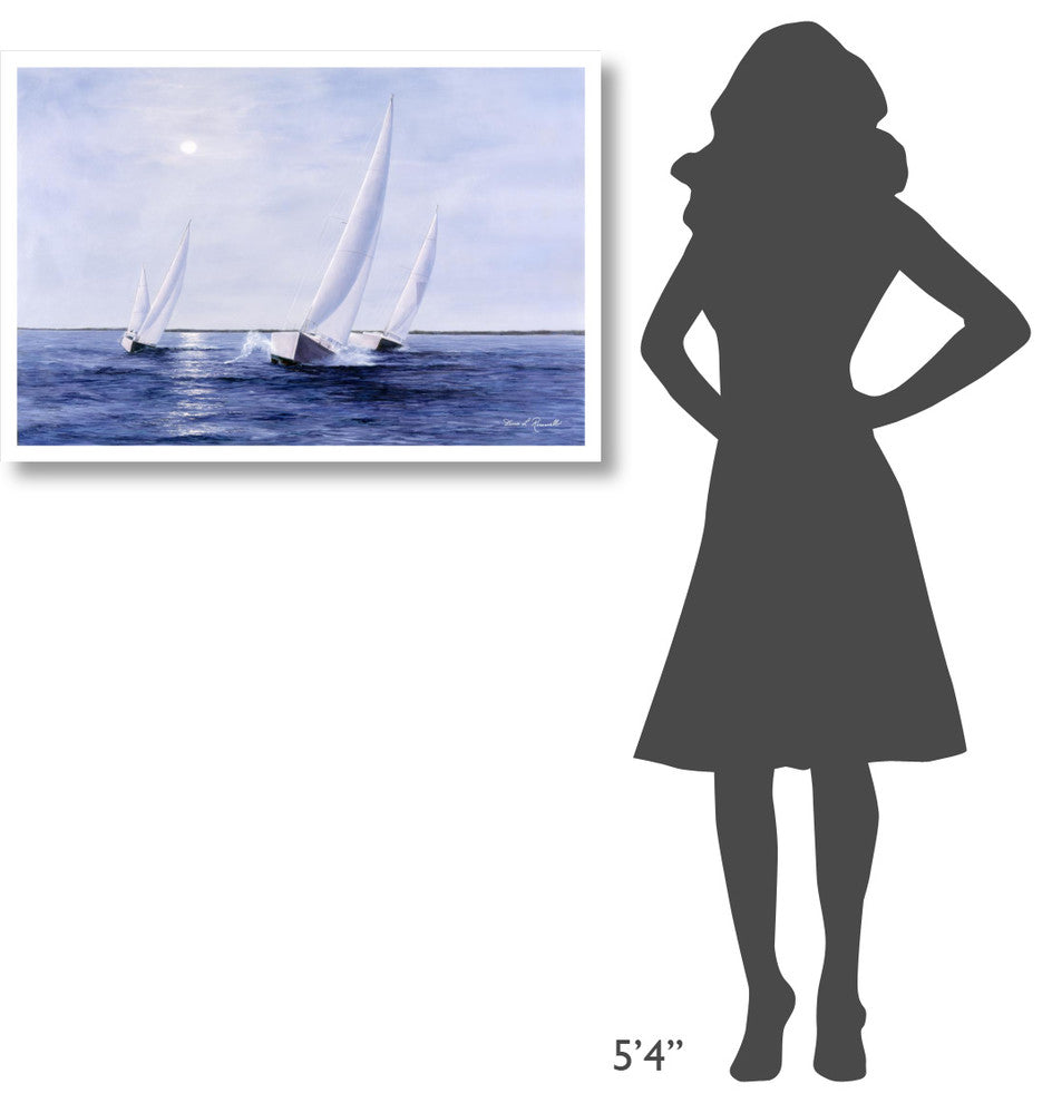 "Blue Sails" Digital Paper Print by Diane Romanello, 38"x26"