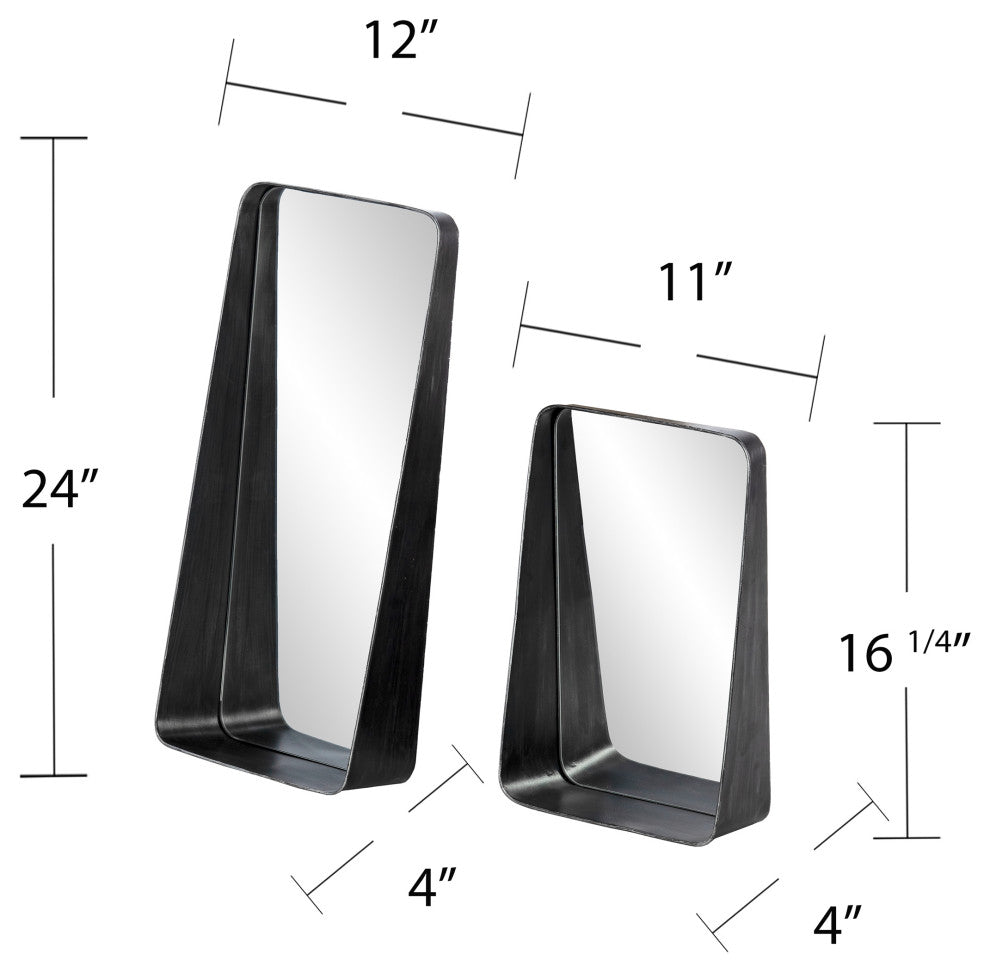Kira Decorative Mirrors With Shelves 2-Piece Set