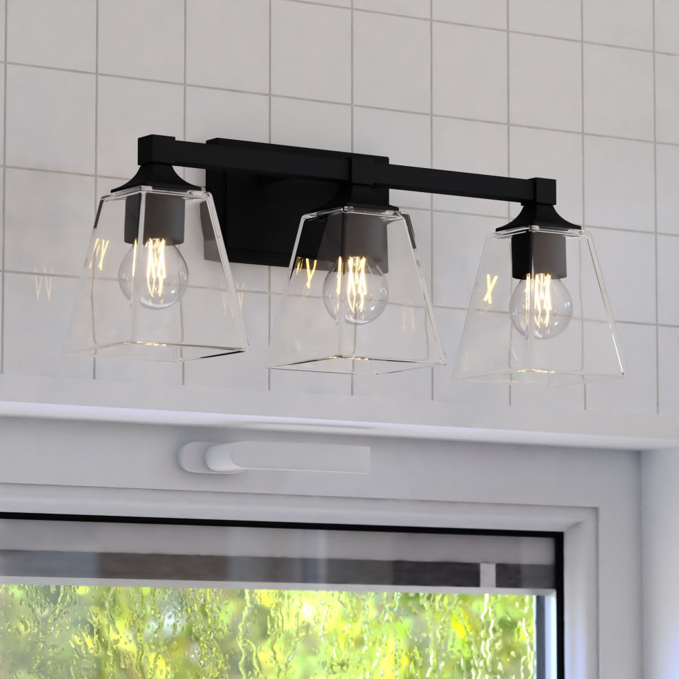 Vaxcel Lighting W0495 Wallingford 3 Light 23"W Vanity Light - Matte Black