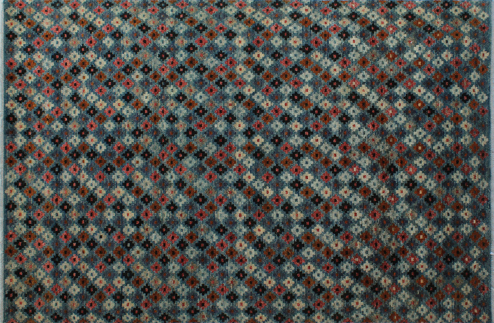 Balochi Fane Blue Rug, 6'4x9'5