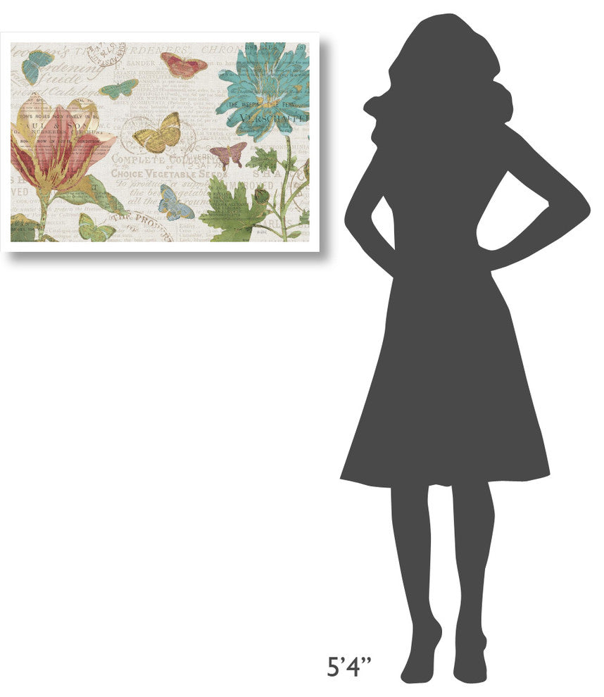 "Bookshelf Botanical I" Digital Paper Print by Katie Pertiet, 32"x22"