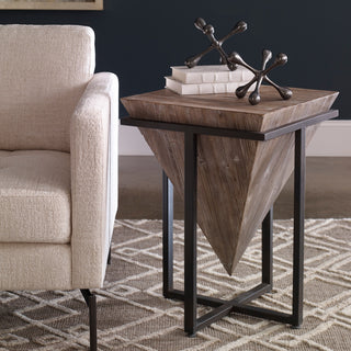 New Uttermost Bertrand Wood Accent Table