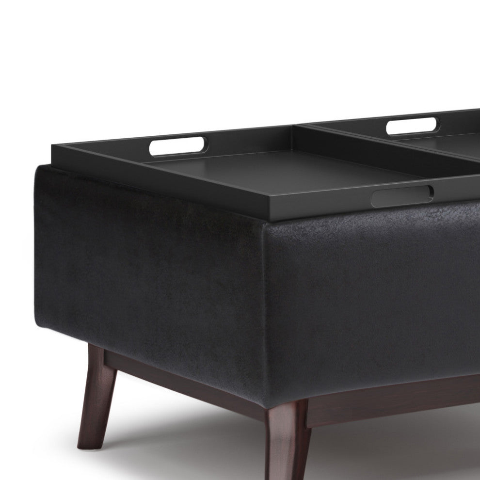 Owen Tray Top Small Coffee Table Storage Ottoman