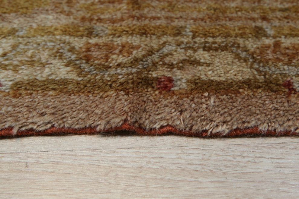 Beige Traditional All Over Oushak Area Rug