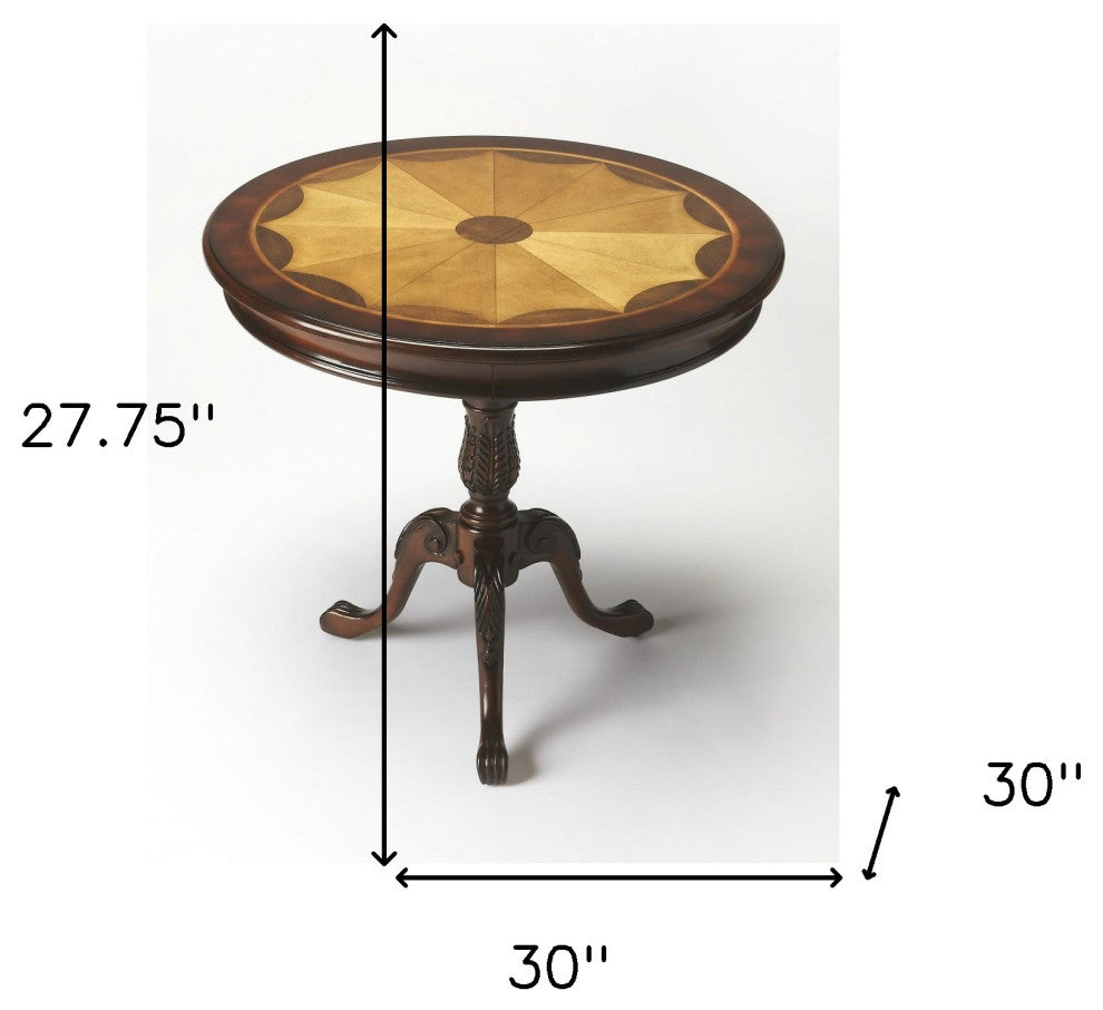 Traditional Cherry Round Pedestal Table
