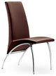 Hamil Dining Chair Leatherette With Chrome Legs, Set of 2