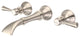 Waterfall Style Wall-Mounted Lavatory Faucet, Brushed Nickel, Torch Lever
