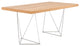 Modern Home Office Wire Leg Desk, Oak/Chrome