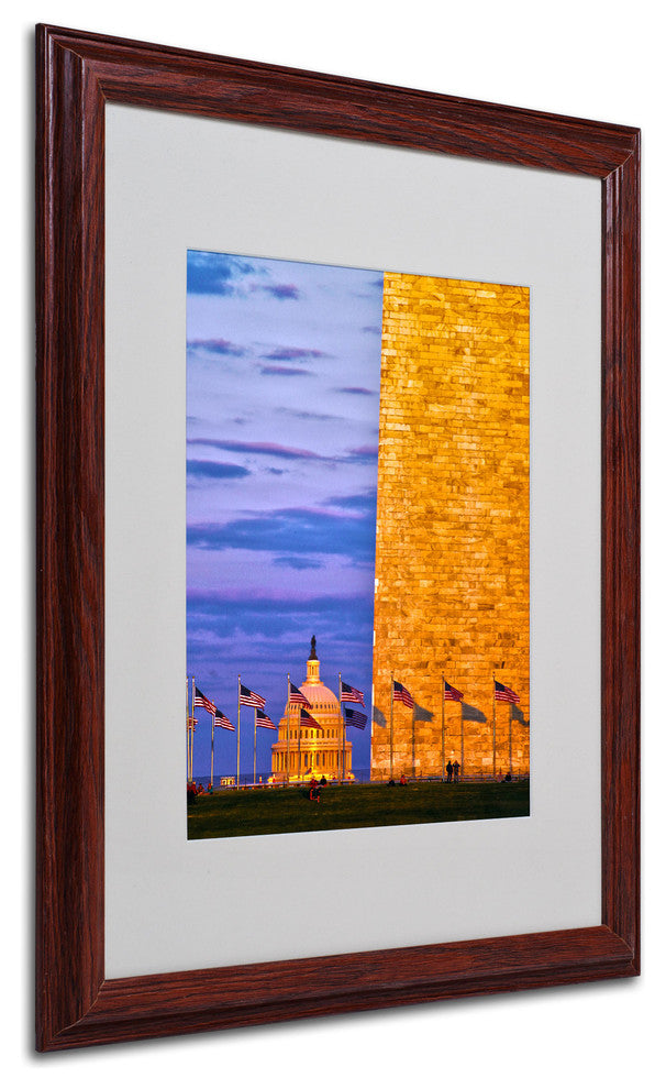 'America' Matted Framed Canvas Art by CATeyes