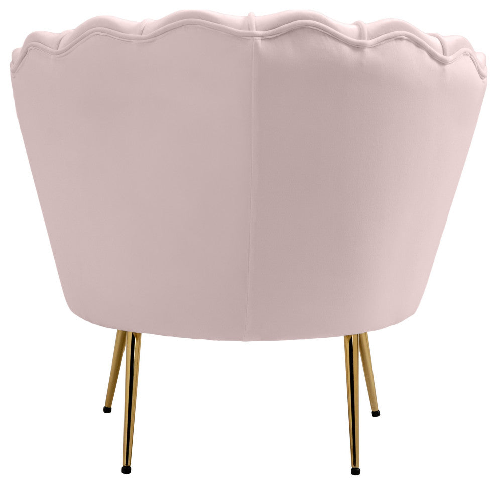Gardenia  Velvet Upholstered Chair, Pink