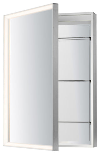 ET2 E42065 Bevel 24"W x 36"H Rectangular Flat Framed Accent - Satin Nickel