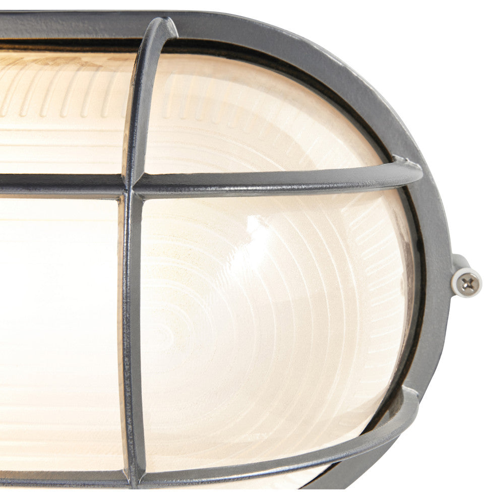 Access Lighting Nauticus Wet Loc 4.25" Bulkhead, Satin/Frosted - 20290-SAT-FST