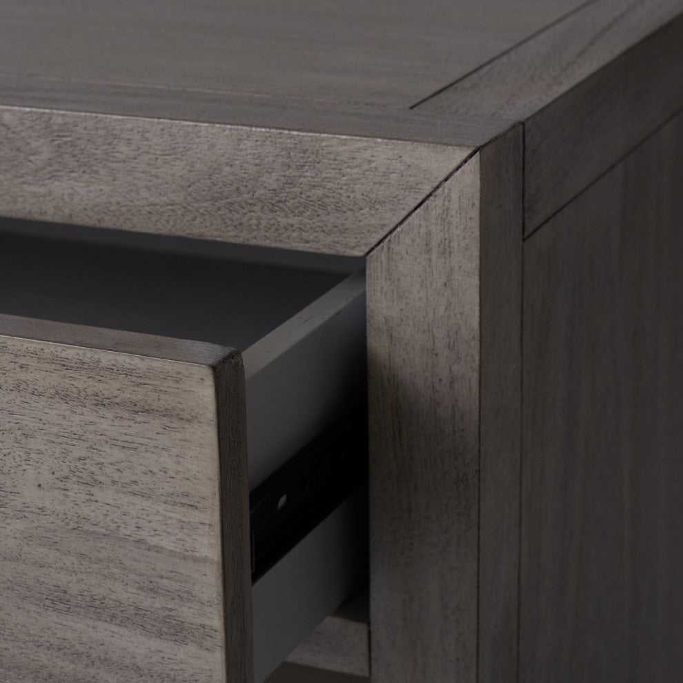 Safavieh Couture Ariella 1 Drawer Wood Nightstand, Light Grey