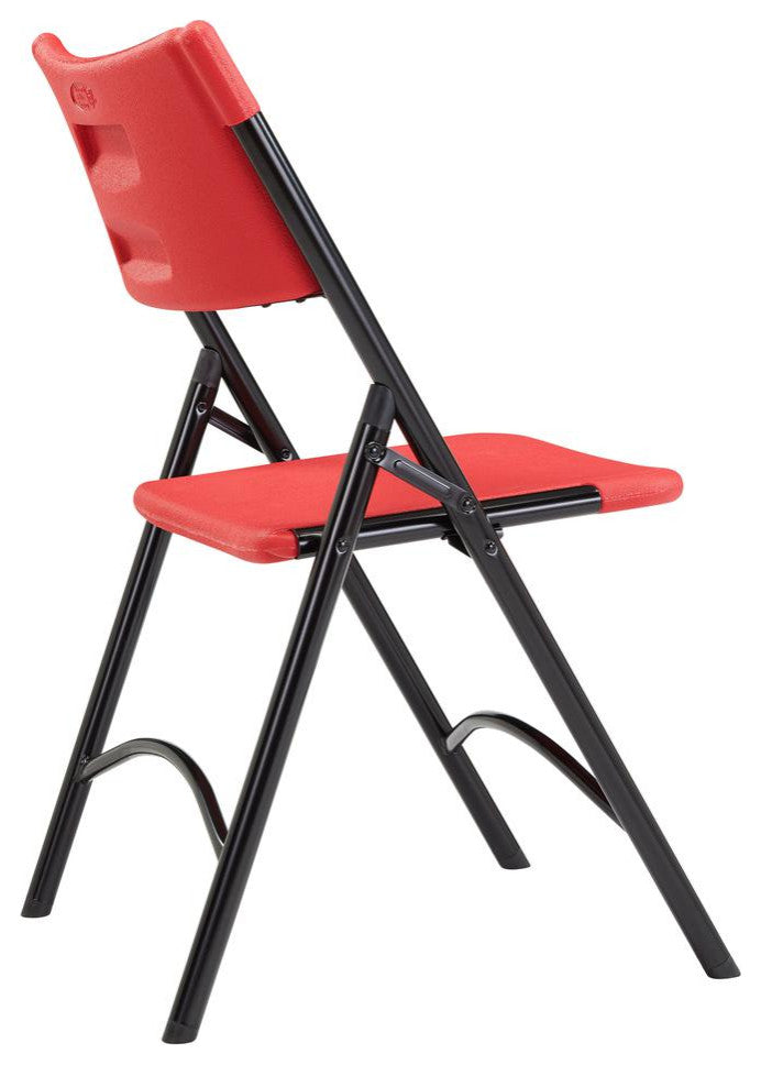 NPSÂ® 600 Series Premium Resin-Plastic Folding Chair, Red (Pack of 4)
