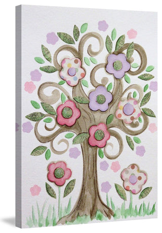 "Collage Tree" by Reesa Qualia Painting Print Wrapped Canvas, 40x60