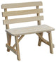 Traditional Cedar Backed Bench, Unfinished, 3 Foot