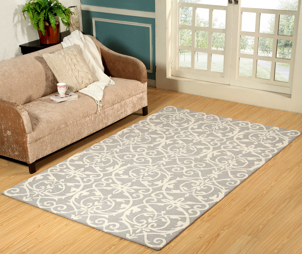 Galleria 7864-910 Area Rug, Silver, 3'3"x5'3"