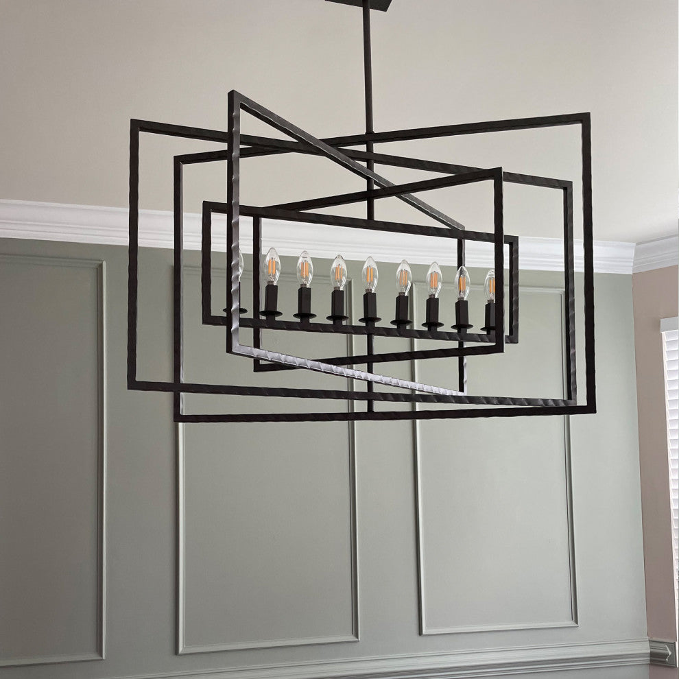 Crystorama Lighting Group 337 Capri 9 Light 39"W Wrought Iron - Antique Gold