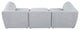 Miramar Linen Textured Fabric  6-Piece Modular U-Shaped Sectional, Grey
