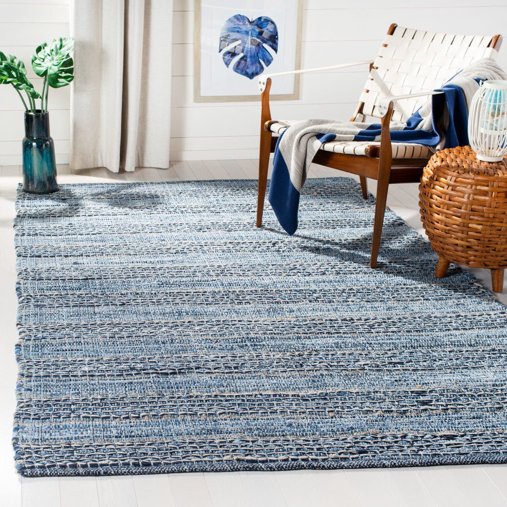 Safavieh Montauk Collection MTK418 Rug, Blue, 8' X 10'