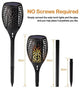 Solar Torch Dancing Light Flames LED Waterproof Wireless Flickering, Set of 4