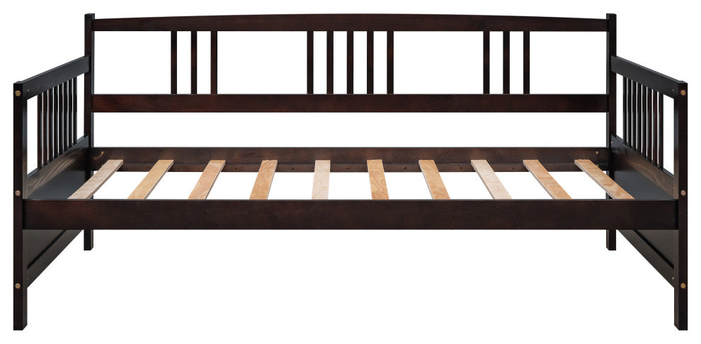 Gewnee Solid Wood Twin Size Daybed in Espresso